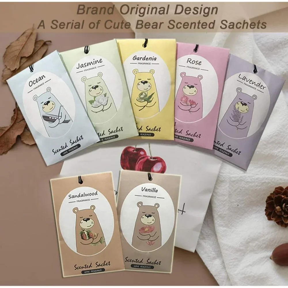 14 Packs Scented Sachets for Drawers and Closets Lavender, Rose, Jasmine, Ocean, - Picture 7 of 7